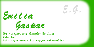 emilia gaspar business card